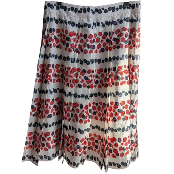 Jcrew Berry Pleated Skirt Size Tall 10 - Picture 4 of 16